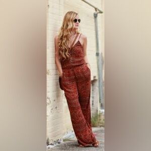 American Eagle Boho Beaded Jumpsuit, Size XXS